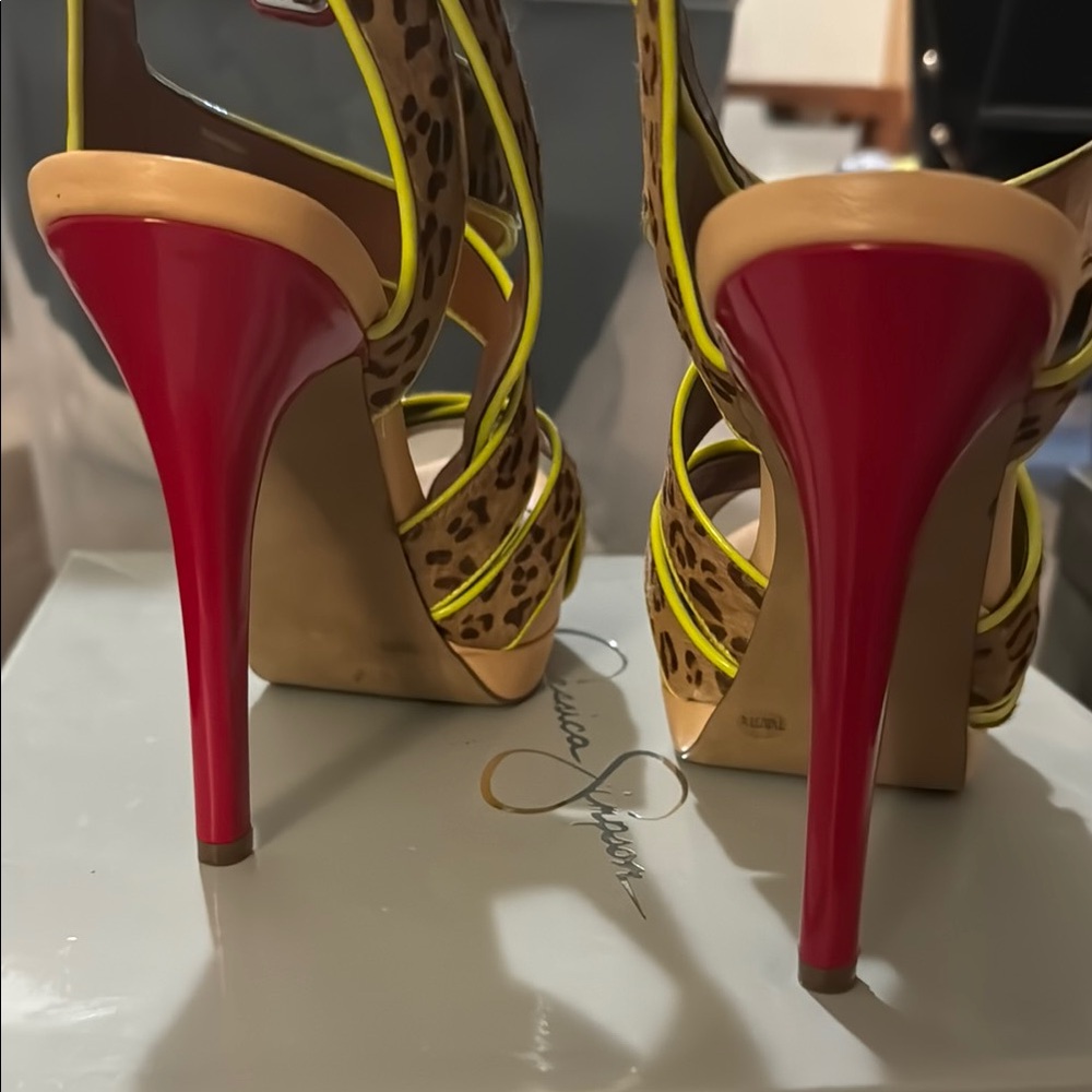 Jessica Simpson Leopard Print Heels - Picture 4 of 4